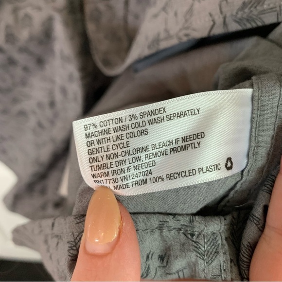 NWT Goodfellow & Co Men’s Long Sleeve Button-Down Grey Shirt, size L Slim Fit - Picture 7 of 9